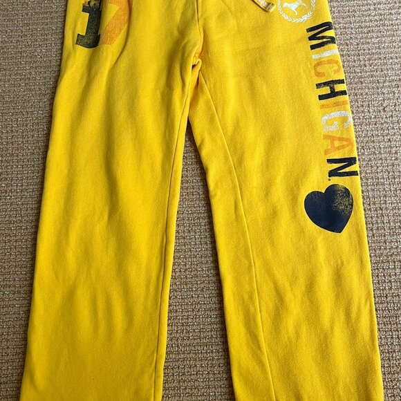 Pink Collegiete Collection University of Michigan Sweat Pants - size Small - Picture 2 of 5